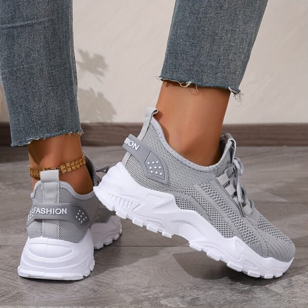 Plus Size Women's Lightweight Breathable Fabric Casual Sneakers - Stability Support Soft PU Sole, Vibrant Red All-Season Walking Shoes for Outdoor Travel & Daily Wear - Image 11