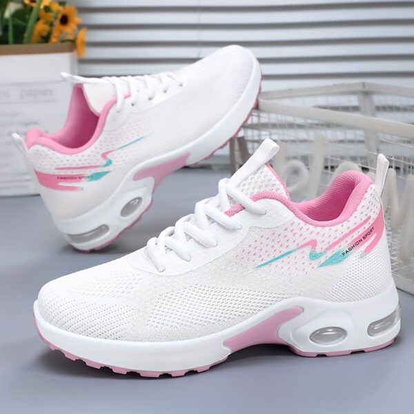 Women's lightweight and breathable knitted sports shoes with air cushion, made of soft and highly elastic fabric, comfortable for casual outdoor wear in all seasons. Women's sports shoes are suitable for wearing in all four seasons - Image 9
