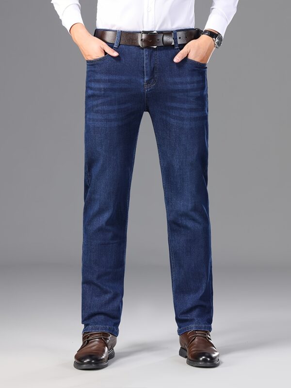 2025 New Men's Casual Jeans with Silicone-Printed "Jeans Legends" Back Pocket Lettering - Mid-Rise Regular Fit, All-Season Comfort, 3 Color Options for Casual Attire, Seasonal Versatility, Comfortable Fit - Image 9