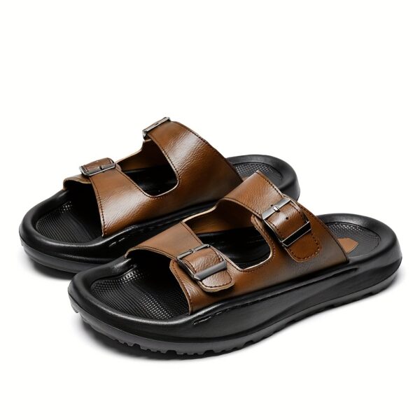 FSHOU Fashion Men's Shoes, Slippers, Indoor Sandals, Summer Sandals, Half-Slides, Beach Sandals - Image 3