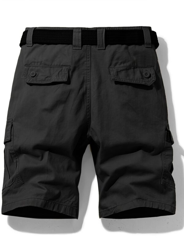 Men's 100% Cotton Solid Shorts With Multi Pockets, Casual Shorts For Summer - Image 9