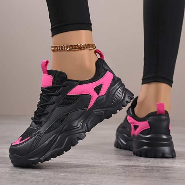 Women'S Lightweight & Breathable Sneakers - Versatile Lace-Up Low Top Design with Mesh & Microfiber Upper, EVA Sole, All-Season Comfort for Running & Casual Wear, Stylish Neutral Appearance, Allseason Sneakers|Neutral Style Sneakers|Eva Sole Sneakers - Image 10