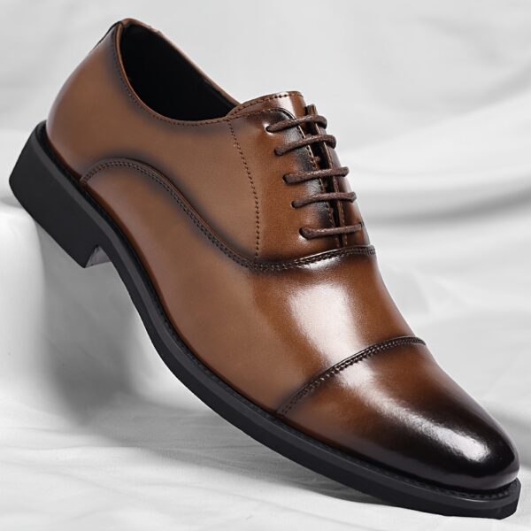 Exquisite craftsmanship high-end Men's business casual lace-up shoes, premium material upper + anti-slip and wear-resistant rubber sole, available in 2 colors and 10 sizes. Luxurious dress shoes for men to elevate your style, suitable for any occasion and outfit