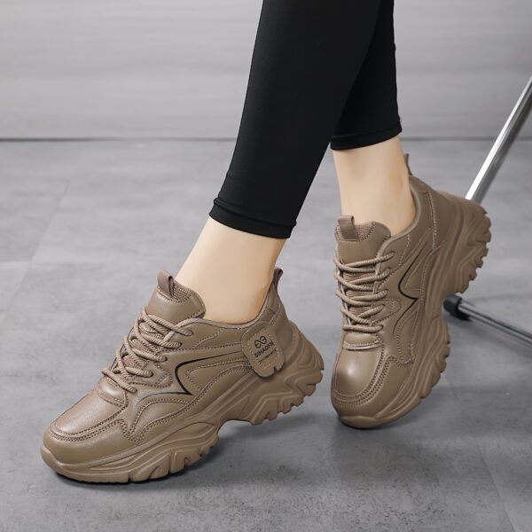 Women's High Quality Casual Running Shoes - Breathable Microfiber Cover Low-Top Sneakers with EVA Cushioned Sole, Lace-Up Design for All-Season Walking & Light Jogging - Image 3