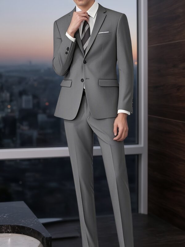 Spring/Summer Slim Fit Men's Flat Lapel Suit 3pcs Set, Suitable for Wedding Formal Meetings Work Casual Vacation Gift