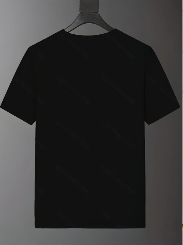 2025 Men'S Summer Geometric Pattern Letter Short Sleeve Fashion Street Casual T-Shirt - Image 5