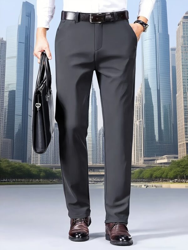 Autumn-Winter New Men's Business Casual Pants: Classic Stretch Thickened Fabric Fashionable Versatile Dress Trousers - Image 4