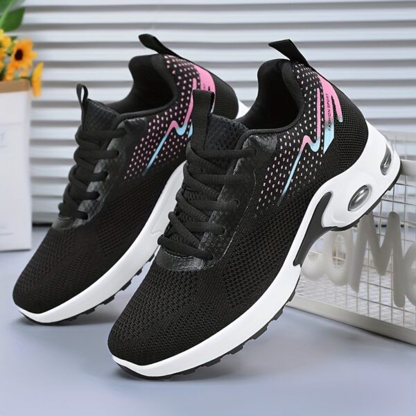 Women's lightweight and breathable knitted sports shoes with air cushion, made of soft and highly elastic fabric, comfortable for casual outdoor wear in all seasons. Women's sports shoes are suitable for wearing in all four seasons - Image 8