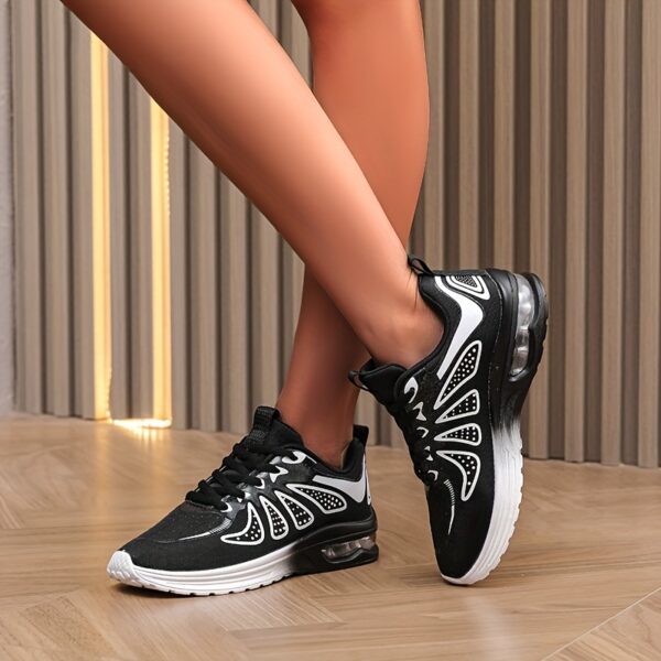Women'S Cushioned Running Sneakers, Lightweight All-Season Tennis Training Shoes, Fabric Upper & Inner, Sole, Normal Pronation, Solid Color Design - Image 10