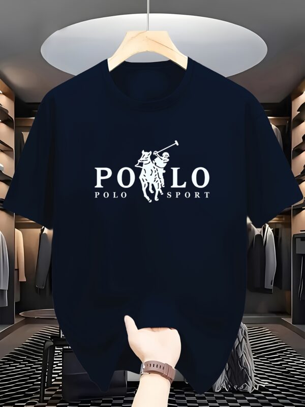 2025 Men'S Summer Geometric Pattern Letter Short Sleeve Fashion Street Casual T-Shirt