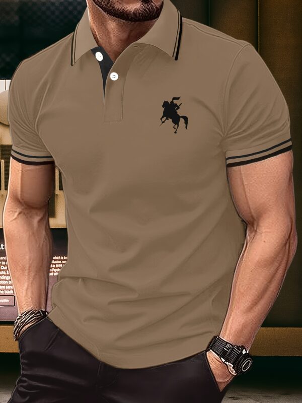 Men'S Light Pink Polo Shirt - Short Sleeve, Regular Fit, Button-Up with Chest Pocket, Summer Work Uniform for Office or Casual Wear, Casual Workwear | Classic Polo Design | Durable Fabri - Image 3