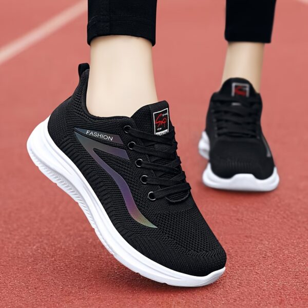 Women'S Casual Sports Shoes, Featuring a Knitted Mesh Upper And Flat Low-Top Design, Perfect for Outdoor Activities. - Image 9