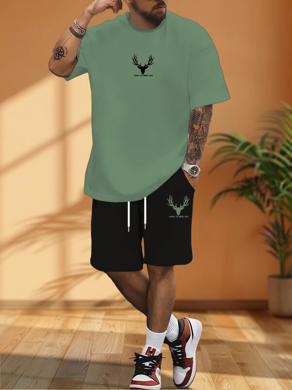 New Summer Men's Home Leisure T-shirt and Shorts