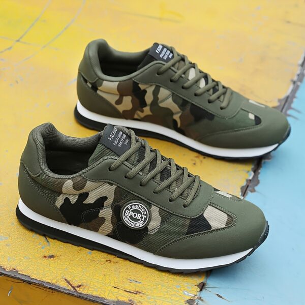 Men'S & Women'S Low-Top Camouflage Casual Sports Shoes - Breathable, Lightweight, Durable All-Season Running Shoes with Lace-Up Closure, Ideal for Outdoor Activities and Casual Attire, Casual Sports Shoes | Laceup Sneakers | Durable Rubber Sol - Image 2