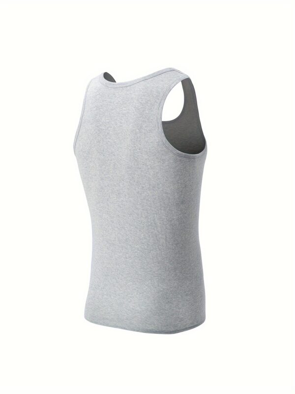 Set of 5 Summer Men'S Athletic Training Fitted Sleeveless Undershirts, Stretchy for Inner Wear. - Image 9
