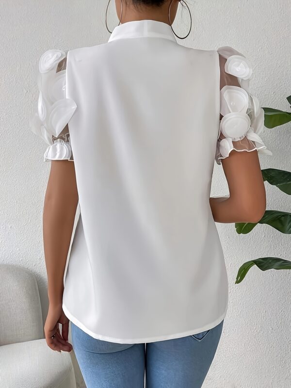 Women'S Mesh Panel Short-Sleeve Shirt - Image 24