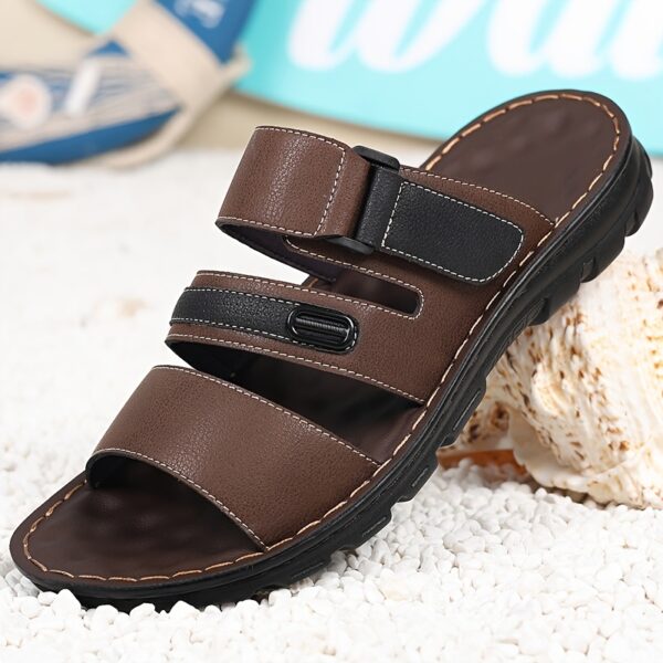 Comfortable Slip-On Sandals for Men - Breathable Quick-Dry Microfiber, Non-Slip Lightweight Beach Shoes with Soft Sole for Home & Outdoor Use, Casual Slipon Design, Comfortable Footwear - Image 7