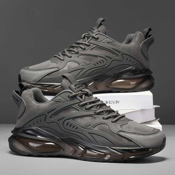 Men's Casual Athletic Sneakers - Breathable, Non-Slip Rubber Sole, Lace-Up Shoes for All Seasons, Chunky Sneakers, Movement Style, Leisure Style, Four Seasons - Image 4