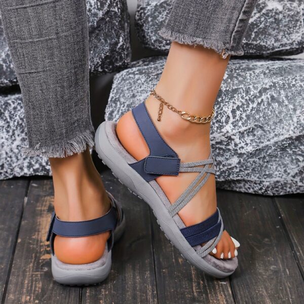 Women's Lightweight Anti-Slip Sandals - Comfortable Casual Sports Shoes with Upper & TPR Sole, Breathable Open-Toe Design for Summer, Beach, Walking, and Casual Attire, Strappy Sandals - Image 15