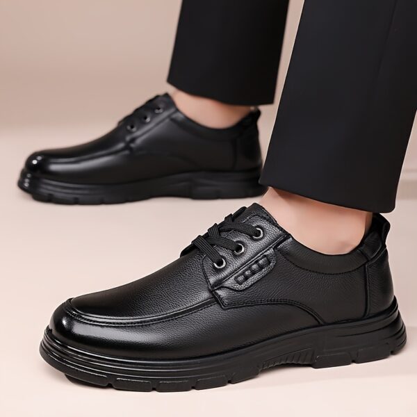 Men's classic penny loafers with traditional brogue stitching and comfortable thick soles, suitable for 11 occasions. Crafted from high-quality premium materials, they are an ideal choice for business office wear and professional events - Image 4