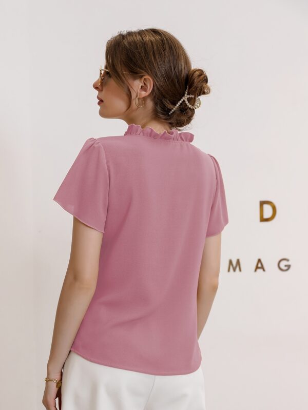 Shirt with Puff Sleeves And a Tie at The Neck - Image 10