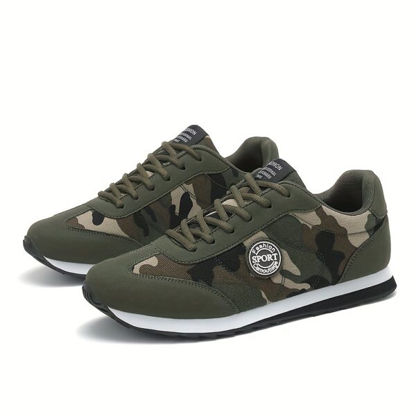 Men'S & Women'S Low-Top Camouflage Casual Sports Shoes - Breathable, Lightweight, Durable All-Season Running Shoes with Lace-Up Closure, Ideal for Outdoor Activities and Casual Attire, Casual Sports Shoes | Laceup Sneakers | Durable Rubber Sol - Image 3