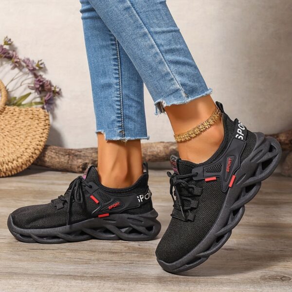 Valentine'S Day Women'S Solid Color Mesh Lace-Up Casual Sports Shoes, Breathable Low-Top Outdoor Running Shoes, Suitable for Gym Workouts. - Image 10