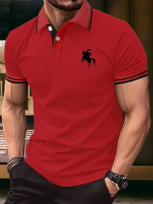 Men'S Light Pink Polo Shirt - Short Sleeve, Regular Fit, Button-Up with Chest Pocket, Summer Work Uniform for Office or Casual Wear, Casual Workwear | Classic Polo Design | Durable Fabri - Image 6