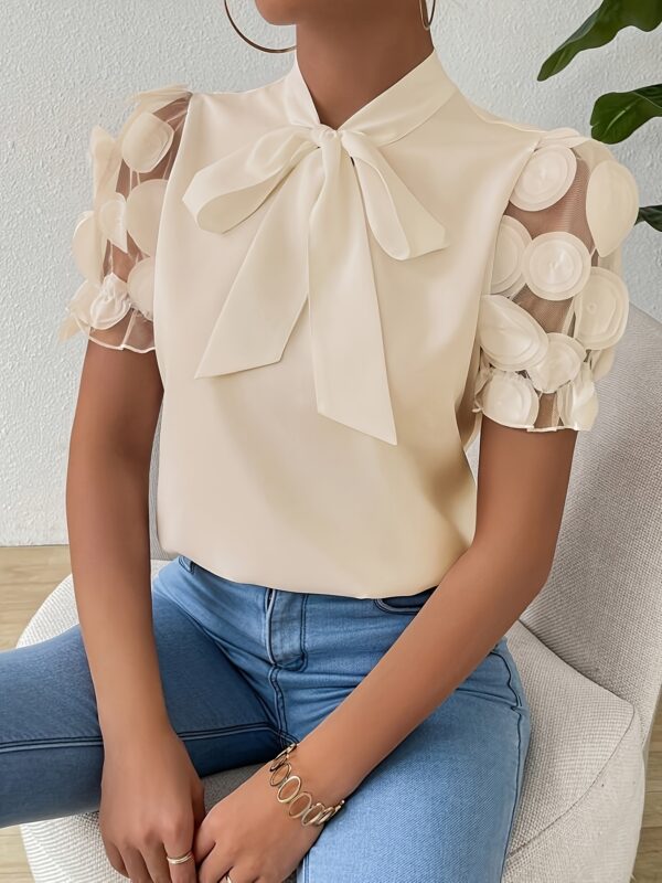 Women'S Mesh Panel Short-Sleeve Shirt - Image 6