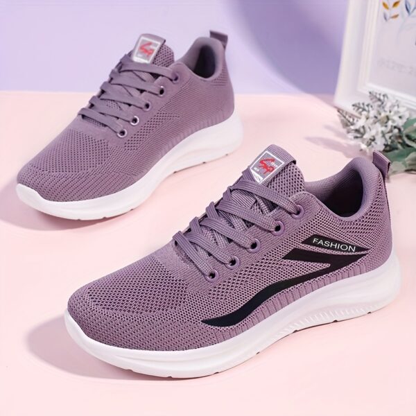 Women'S Casual Sports Shoes, Featuring a Knitted Mesh Upper And Flat Low-Top Design, Perfect for Outdoor Activities. - Image 8