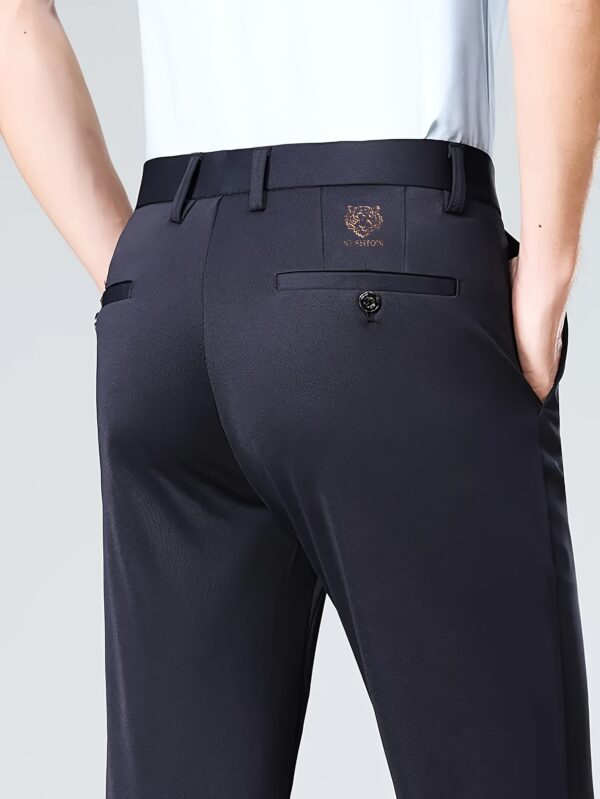 Men'S Summer Stretch Wrinkle-Free Casual Trousers, Smooth And Anti-Wrinkle Business Long Pants Made of, Breathable And Cool. - Image 2