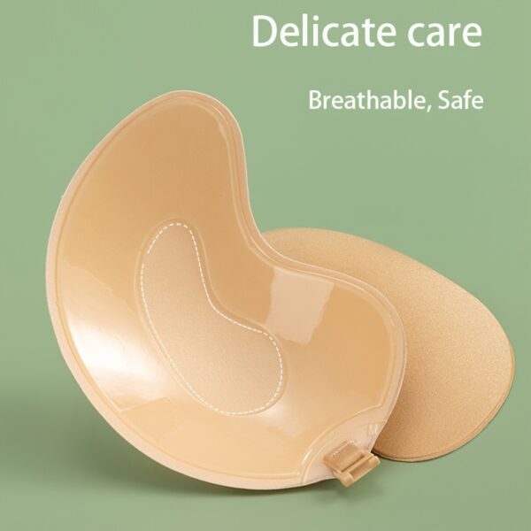 2 Pairs Invisible Silicone Adhesive Bra for Women - Strapless Push-Up with Nipple Covers, Reusable & Breathable for Weddings, Parties, Summer Dresses, Backless Sticky Bra with Customizable Lift & Shape, Comfortable for Workouts or Events, Backless Dress Bra | Discreet Undergarment | Nipple Covers Included - Image 5