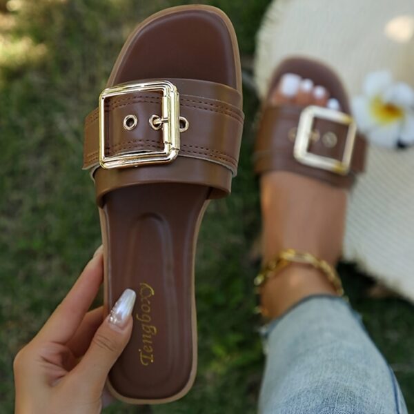 Stylish Women's Summer Comfort Slippers, Lightweight and Convenient Casual Beach Shoes, Trendy Indoor-Outdoor Slip-Ons for All 190 Festive Occasions - Image 2