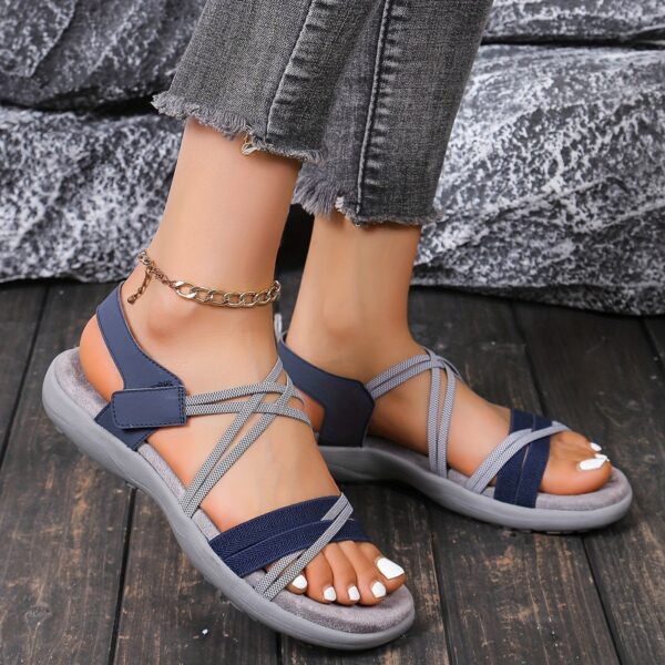 Women's Lightweight Anti-Slip Sandals - Comfortable Casual Sports Shoes with Upper & TPR Sole, Breathable Open-Toe Design for Summer, Beach, Walking, and Casual Attire, Strappy Sandals - Image 17