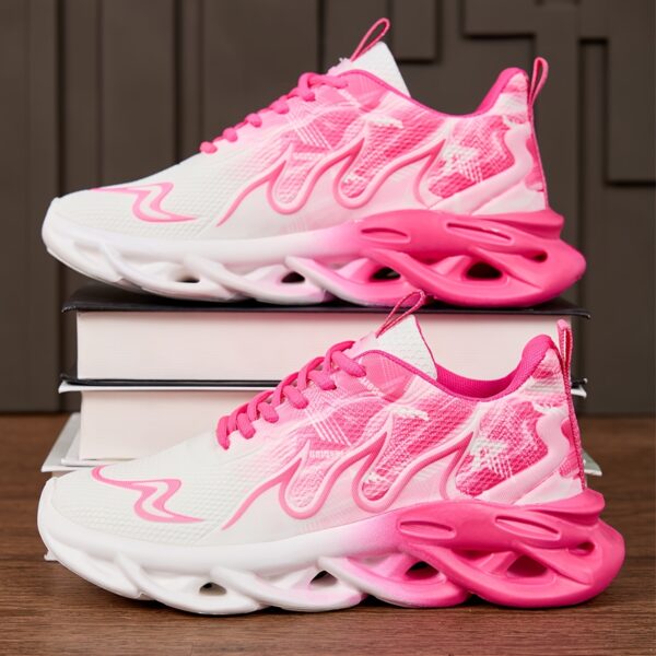 Women'S Breathable Lightweight Running Shoes - Fashion Gradient Design, Soft EVA Sole, Lace-Up Casual Sports Shoes, Mesh Upper, Suitable for All Seasons, Lightweight Running Shoes | Fashion Sports Shoes | Comfortable Fit - Image 5