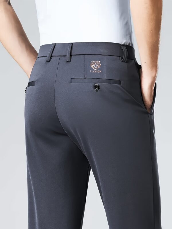 Men'S Summer Stretch Wrinkle-Free Casual Trousers, Smooth And Anti-Wrinkle Business Long Pants Made of, Breathable And Cool. - Image 3