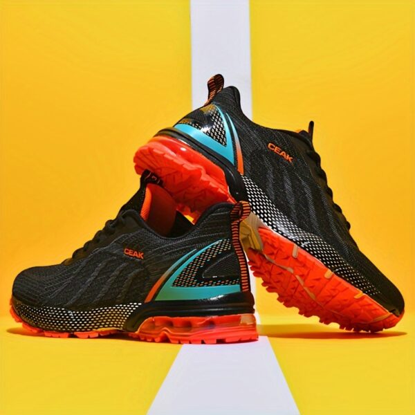 Shock Absorption Breathable Running Shoes, Non Slip Lace Up Sneakers For Men's Outdoor Training Workout - Image 12