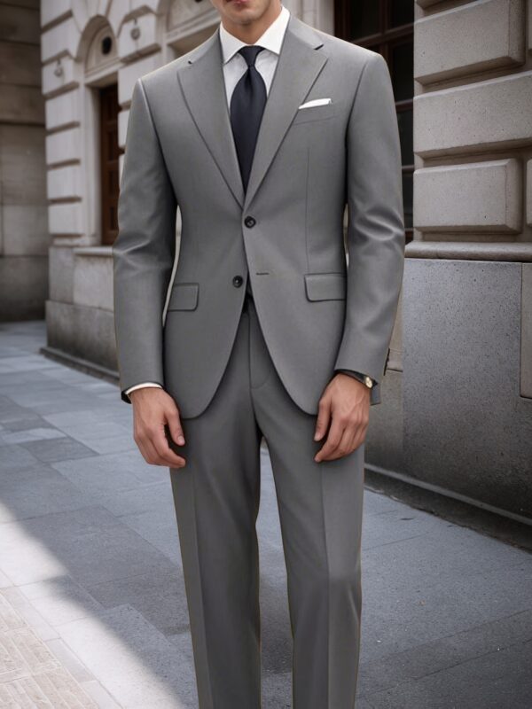 Spring/Summer Slim Fit Men's Classic Notch Lapel 3pcs Business Casual Suit - Image 3