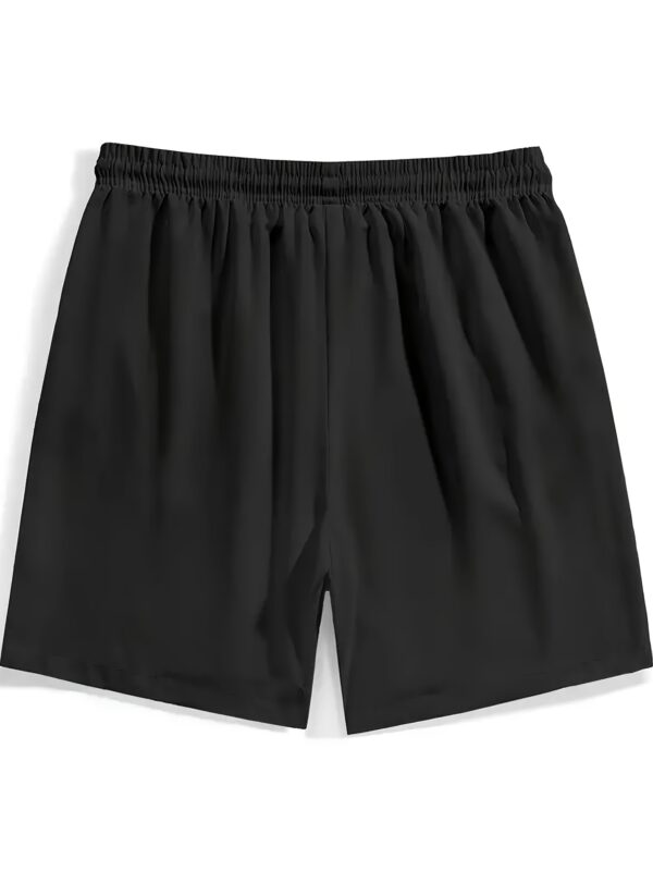 5pcs Men'S Casual Loose Fit Shorts - Black, Beige, Navy, Green, Gray with Elastic Waistband and Drawstring, Lightweight Sporty Running Shorts with Pockets, Athletic Wear|Casual Style|Elastic Waistband - Image 3