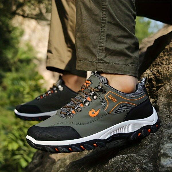 Men's Hiking Sneakers - Breathable, Non-Slip, Lace-Up Casual Sneakers for All Seasons | Sturdy Outdoor Running & Walking Footwear with Comfort Fit. - Image 4