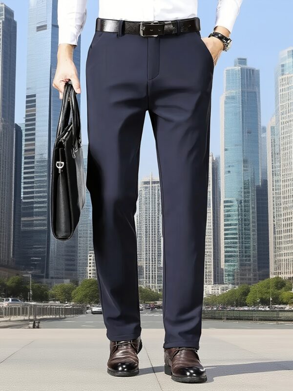 Autumn-Winter New Men's Business Casual Pants: Classic Stretch Thickened Fabric Fashionable Versatile Dress Trousers - Image 2