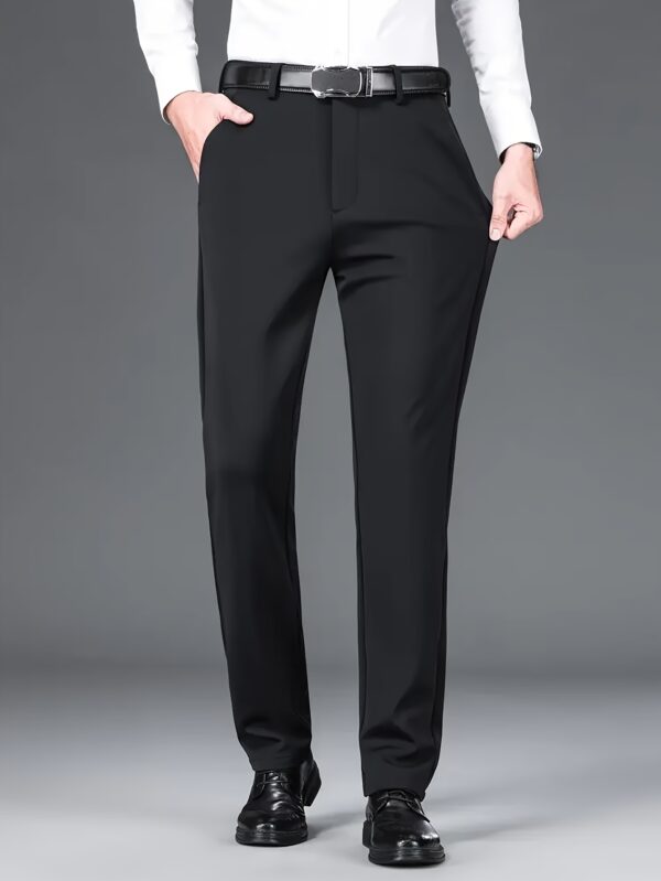 Men'S Summer Stretch Wrinkle-Free Casual Trousers, Smooth And Anti-Wrinkle Business Long Pants Made of, Breathable And Cool. - Image 4
