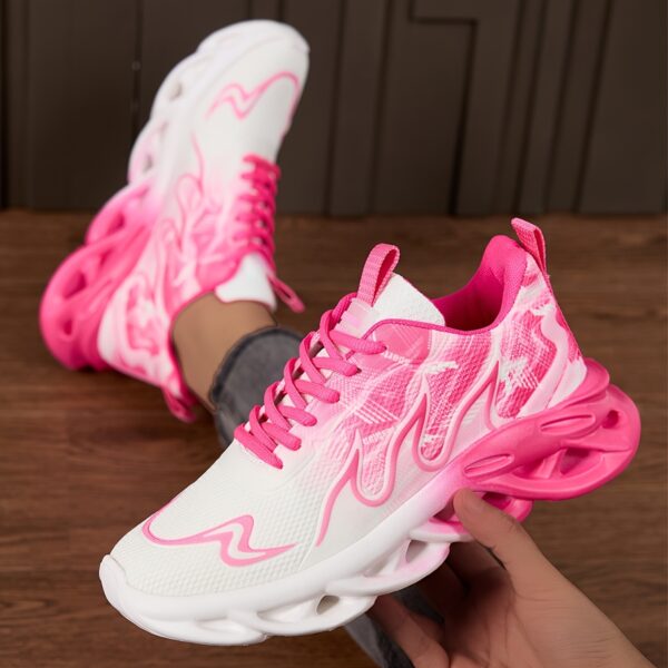 Women'S Breathable Lightweight Running Shoes - Fashion Gradient Design, Soft EVA Sole, Lace-Up Casual Sports Shoes, Mesh Upper, Suitable for All Seasons, Lightweight Running Shoes | Fashion Sports Shoes | Comfortable Fit - Image 9