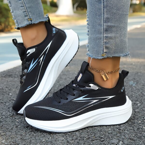 New Women's Running Shoes with Breathable Mesh and Popcorn Ultra Light Carbon Board, Fashionable and Versatile Sports Shoes - Image 8
