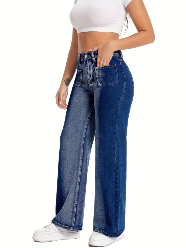 Black and White Contrast Casual Straight Pants - Image 12