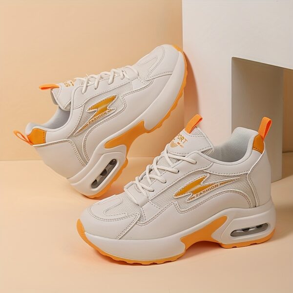 Women'S 2025 Invisible Height Increase 8cm Sneakers - Breathable Mesh & Synthetic Synthetic Faux Leather Upper, Thick Cushioned Sole, All-Season Lightweight Walking Shoes for Women, Casual Travel Sneakers (Valentine'S Day Gift), Ladies Sneakers, Stylish Athletic Footwear, Durable Comfort Footwear - Image 8