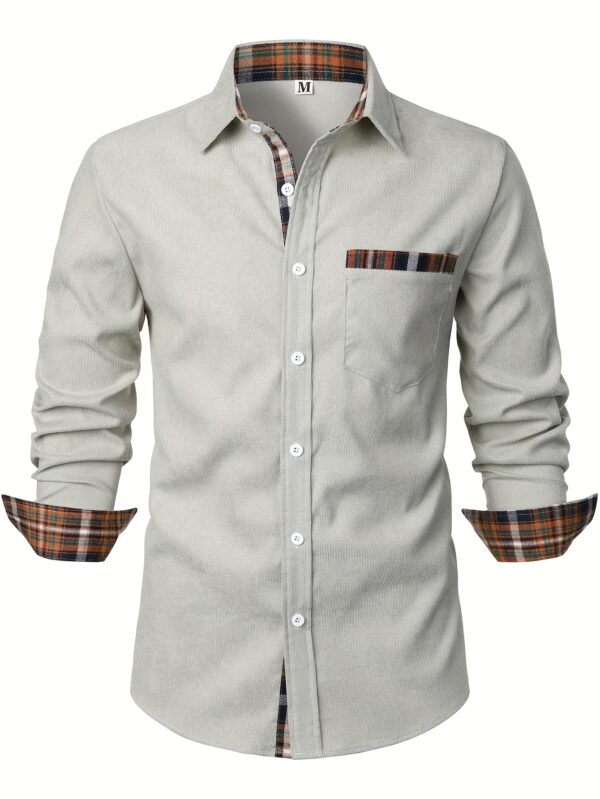 Men's Lapel Shirt, Casual Button Up Long Sleeve Shirt For Summer Fall Business - Image 7