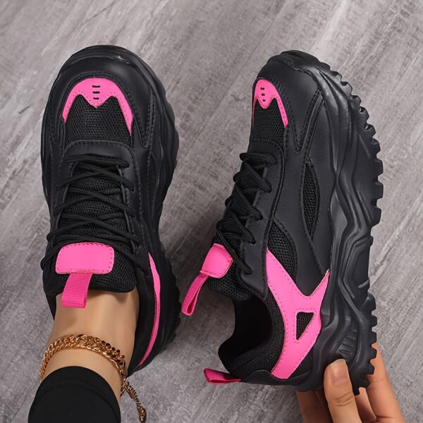 Women'S Lightweight & Breathable Sneakers - Versatile Lace-Up Low Top Design with Mesh & Microfiber Upper, EVA Sole, All-Season Comfort for Running & Casual Wear, Stylish Neutral Appearance, Allseason Sneakers|Neutral Style Sneakers|Eva Sole Sneakers - Image 7
