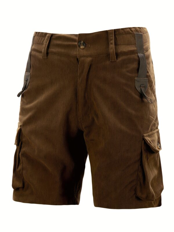 Men'S Corduroy Cargo Shorts with Multiple Pockets - Olive Green, Comfortable & Breathable, Casual Style, Mid-Rise, Perfect for Outdoor Activities, Casual Outdoor Shorts | Midrise Shorts | Durable Fabric Shorts - Image 9