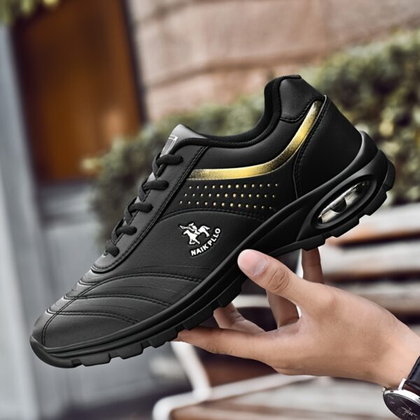 Men'S Casual Sports Sneakers - Low Top Solid Color Running Shoes with Lace Closure, Fabric Insole, Synthetic Upper, Rubber Sole - Comfortable All-Season Athletic Footwear for Daily and Leisure Activities - Image 4